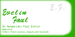 evelin faul business card